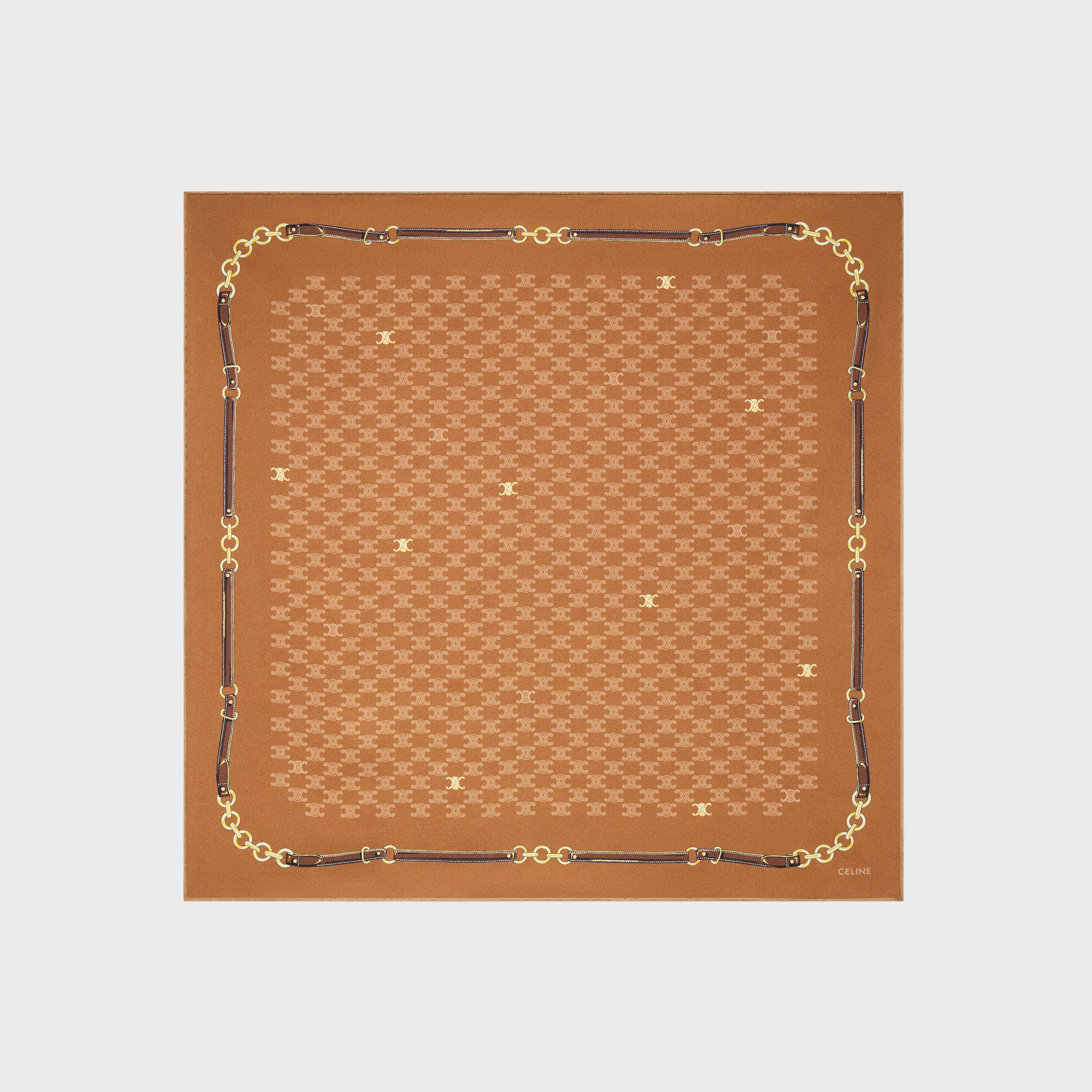 AVENUE FOCH BANDANA 55 - CREME/MARRON | CELINE